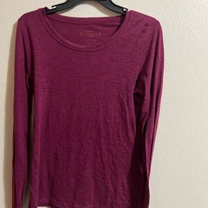 Maurices maroon Long‎ Sleeve Top size large